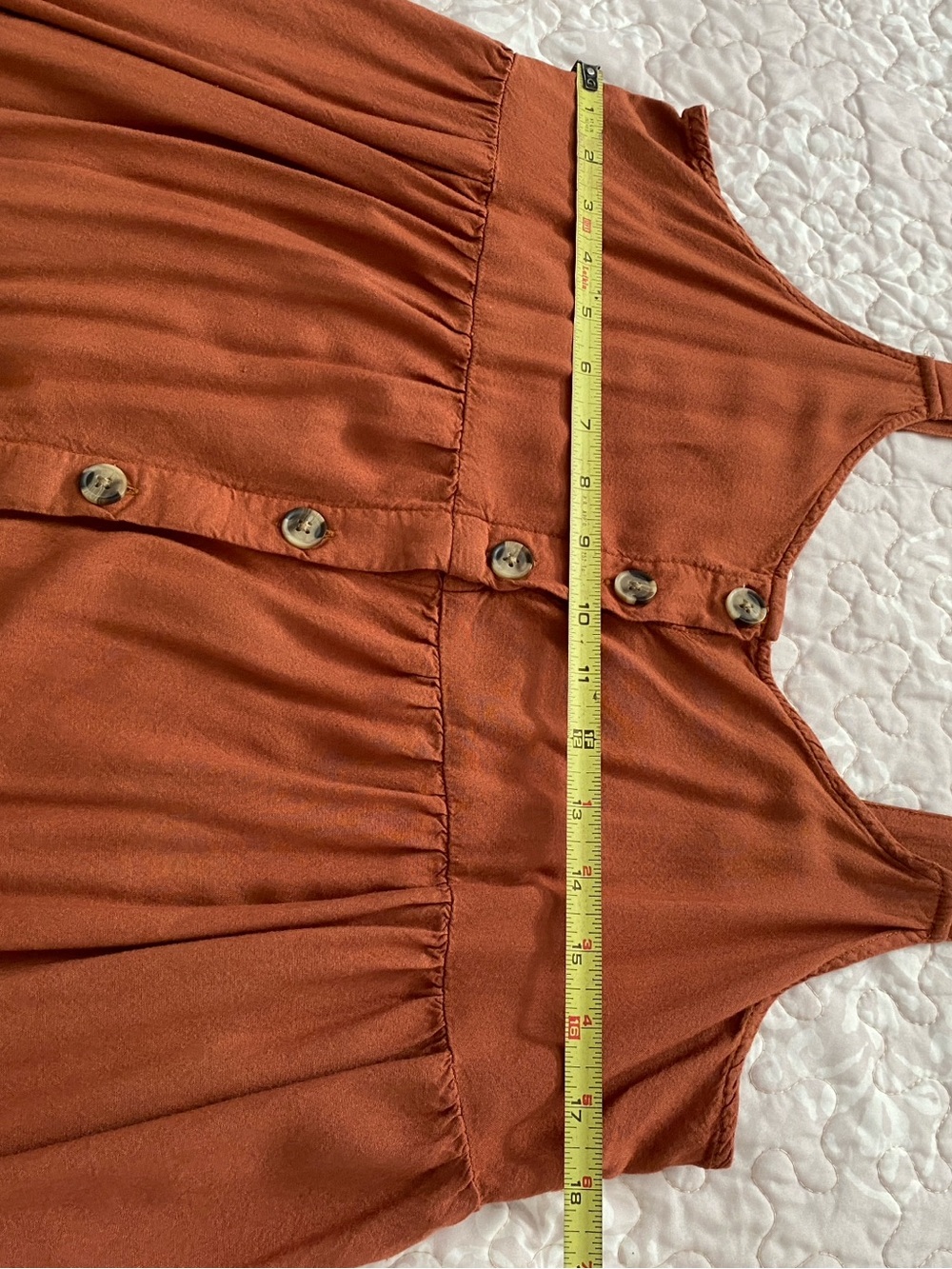 SO Rust Orange Button-Front Tiered Maxi Dress - Picture 4 of 8